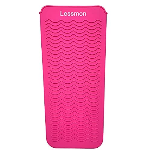 Lessmon Heat Resistant Mat Pouch for Styling Tools, 28.5x14cm, Pink
