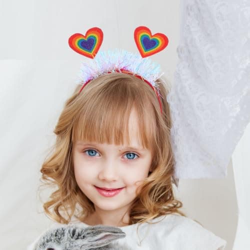 2pcs Colorful Heart Headband for Women Stylish Fabric Travel Weddings — view 6