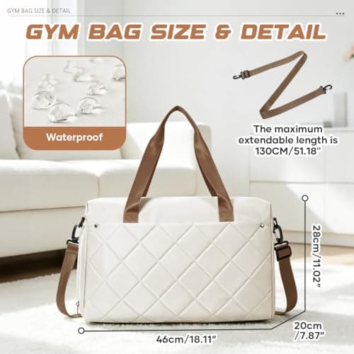 WEPLAN Gym Bag Womens Men Sports Bags Weekend Bag Travel Duffle Bags — view 3
