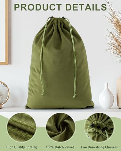 Julai Travel Shoe Bags, Velvet Drawstring Shoe Bags — view 4