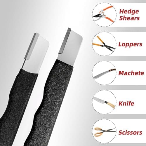Quystetes Portable Quick Sharpener for Garden Tools, Multipurpose Blade Sharpener for Lawnmower, Knife, (10-Pack, Black) — view 4