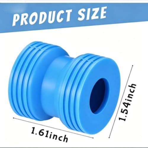 2 Pack Blue 360 Degree Spray Bottle Emptying Adapter Kit, Reusable Liquid Transfer Connector for Soap, Lotion, Shampoo, Conditioner, Universal Bottle Adapter for Kitchen and Bathroom — view 5