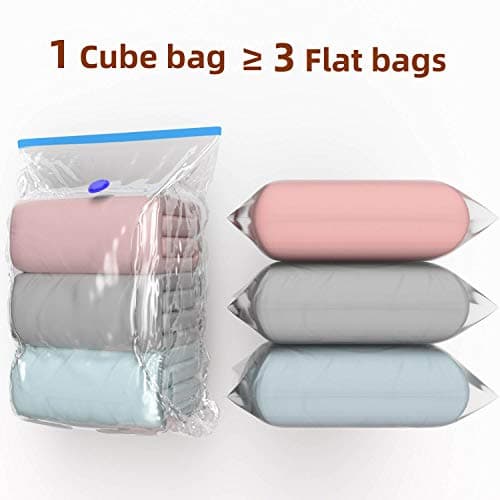 CrazyLynX Cube Vacuum Storage Bags (Jumbo 4 Pack) 100x80x38cm Reusable Space Saver Bags, Double Zip Seal for Duvets, Clothes, Blankets for Travel and Home — view 5