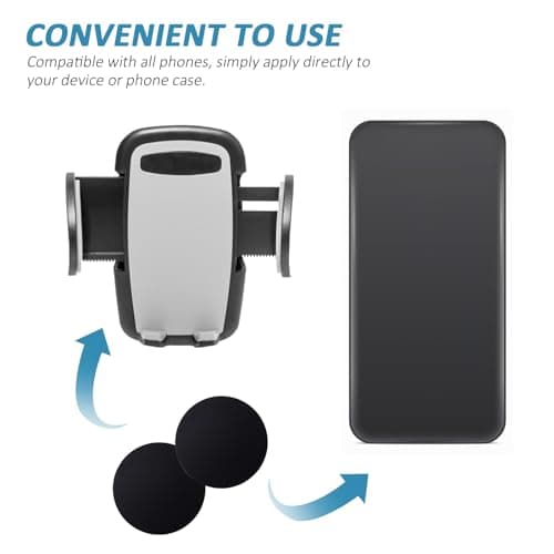 UKCOCO 40 mm Magnetic Phone Plate 20-Pack, 0.08 In Ultra-Thin Self-Adhesive Metal Discs for Car Vent & Dashboard Mounts, Secure Hold for All Phones & Cases — view 6