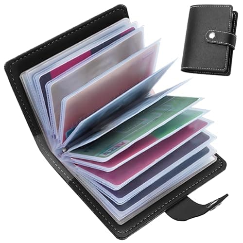 teashow PU Leather Credit Card Holder Wallet Travel Business Card Case