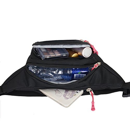 Waterproof Bum Bag Waist Fanny Packs Travel Hiking Outdoor Sport Money Hip Bag Pouch Pack Holiday Running Belt (BlackⅢ) — view 6