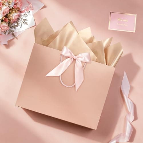 YoungTree Medium Rose Gold Gift Bag 28x20x10 cm 2-Pack — view 2