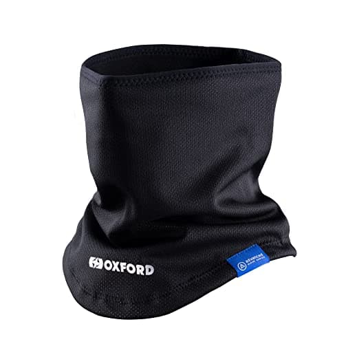 Oxford Products Advanced Storm Collar Waterproof Windproof Thermal Motorcycle Neck Warmer Gaiter, Black, L/XL