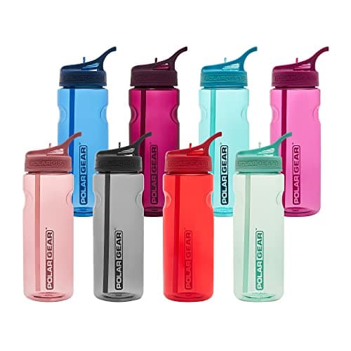 Polar Gear 650ml Aqua Grip Water Bottle with Straw - Drinking Bottle, Red — view 4