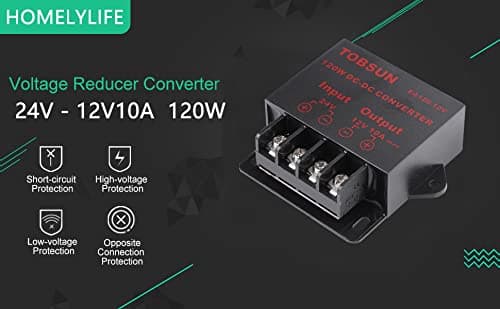 HOMELYLIFE DC 24V to DC 12V 10A 120W Step-Down Buck Converter Voltage Regulator Reducer – Stable, Efficient & Powerful Conversion for Automotive, Industrial & DIY Electronic Projects — view 2