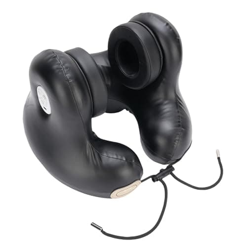 Naroote Travel Neck Pillow with Bluetooth Headset, Wireless Noise Cancelling U Shaped Memory Foam Airplane Pillows with Magnetic Leather Earcups 360º Support for Long Flight