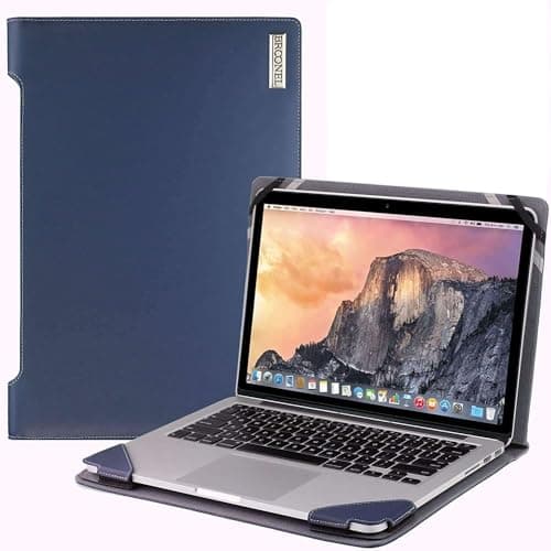 Broonel - Profile Series - Blue Leather Laptop Case Compatible With Acer Aspire Go 15 AG15-31P-342L 15.6'' Laptop