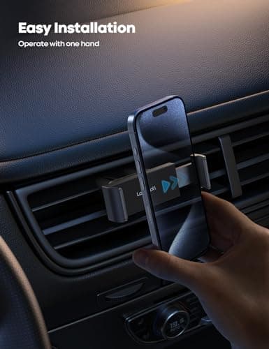 Lamicall Car Phone Holder, Universal Vent Mount - 360 Rotating Air Vent Cradle Stand for iPhone 17 16 15 14 Pro Max Plus Air, 13 12 Pro Max Mini, 11 Pro Xs XR X 8, Samsung S21, Mobile Phones - Black — view 2