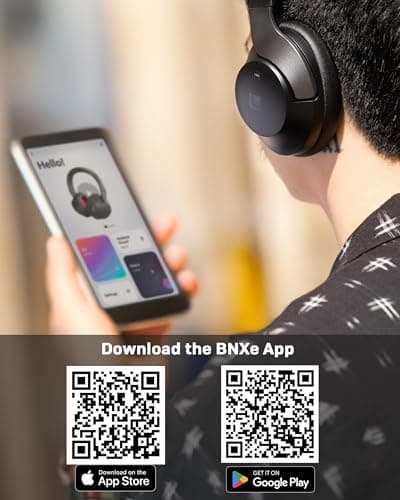 LINDY BNXe Wireless Active Noise Cancelling Headphones, Twin Mode Noise Reduction, 55 Hour Battery Life, Bluetooth 5.3, App Control, Hi-Res Sound, USB-C Superfast Charging, Sustainable Design — view 6