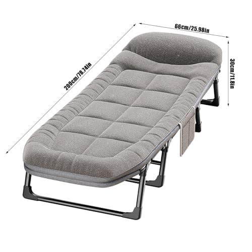 Folding Camping Bed for Adults, Portable Camp Beds with Thickened Mattress — view 3