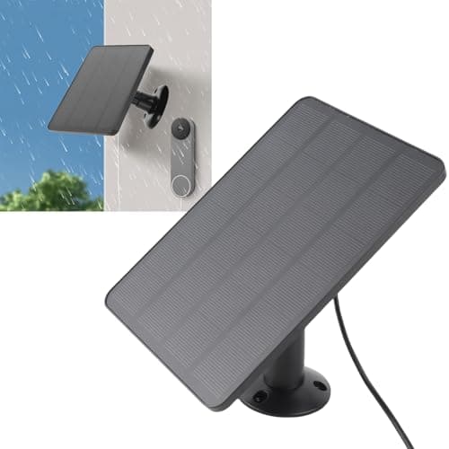 CYSFETENA 10W Solar Panel Charger for Ring Cam, 5V Professional Efficient IP65 Portable Solar Panel with 9.8ft Cable for Ring Stick Up Cam (CSP4W-DC-B) — view 2