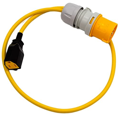 IP44 110volt 16Amp plug to NEMA USA Mains Socket Fly Lead. Power Tool American Appliance Hookup Adaptor for Use on Stepdown, Industrial, Generator (1 Metre) — view 2