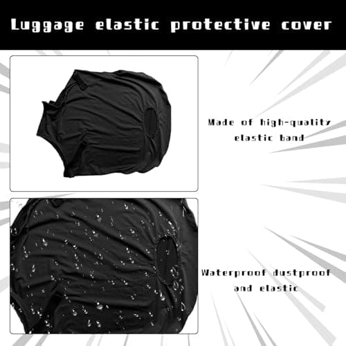 Suitcase Cover Luggage,Black Elastic Suitcase Covers Protectors,Luggage Covers for Suitcases,Dustproof Trolley Baggage Protector for 26-29 Inch Suitcase — view 3