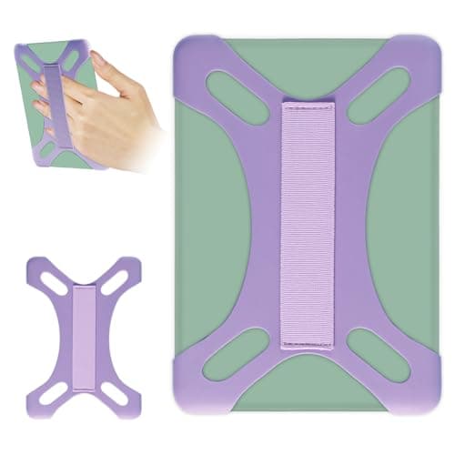 HoYiXi Universal Case for 6 inch Kindle eReader Compatible with Paperwhite(2015/2018)/Pocketbook and Tolino/Kobo Clara HD,For 6'' eReader with High Elasticity Hand Strap,Purple