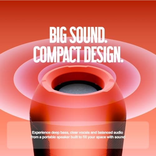 Juice BoomGO Bluetooth Speaker. Wireless Speakers with Bluetooth, 360 Sound and 3 x 2W Speakers. Splashproof, Durable Portable Speaker, Compatible with MP3, Tablet & Mobile Devices - Red — view 2