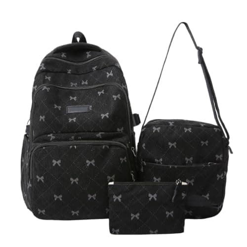 Girls School Bag Set,Large Capacity 3 Piece Backpack For Kids Cute Cartoon Style Travel With Spacious Compartments And Comfortable Straps