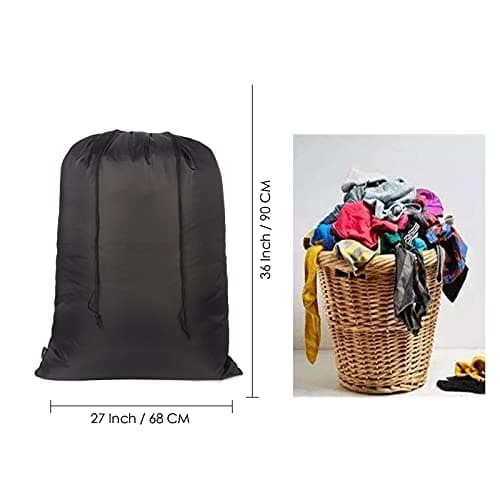 Asonen Large Laundry Bags 2 Pack 27" X 36", Two-way drawstring Tear-proof Portable Large Capacity Laundry Bags travel storage bags for Students, Apartments, Travel, Vacations, College — view 3