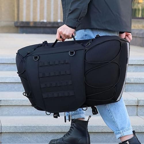 Motorcycle Rear Seat Bag Travel Luggage Saddle Bag Motorbikes — view 3