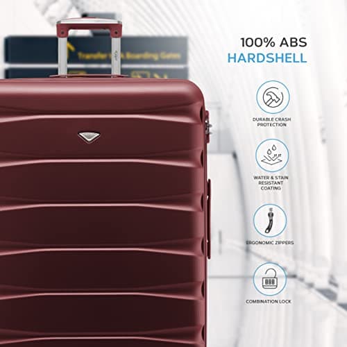 Flight Knight Set of 3 Lightweight 4 Wheel ABS Hard Case Suitcases Cabin & Hold Luggage Options Approved for Over 100 Airlines Including easyJet, British Airways, Ryanair, Jet2 & Many More — view 4