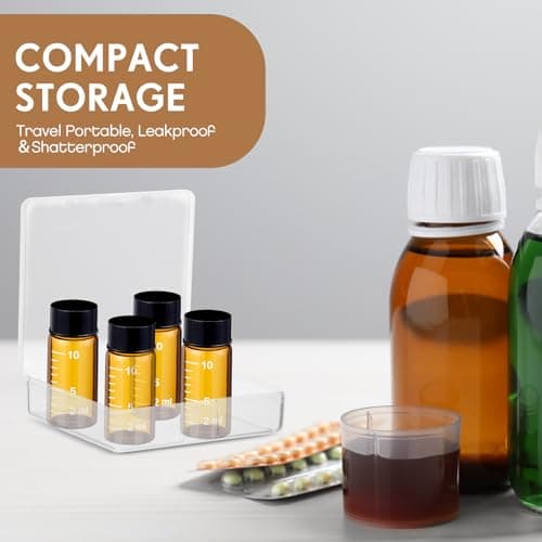 Baderke 4 Pcs Liquid Medicine Travel Container, Brown,10ml — view 6
