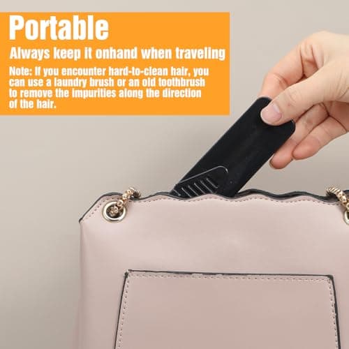 4 Pack Foldable Lint Brush for Clothes, Portable Travel Size Lint Remover Brush Reusable Mini Lint Remover Brushes Compact Lints Removal Tool for Sofa Clothes Pet Hair — view 6