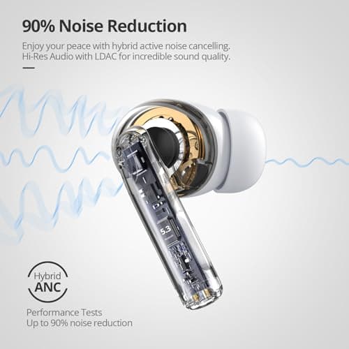 AsiceSound Wireless Earbuds, Immersive HiFi Stereo Bluetooth 5.3 Earphones, Deep Bass, 4 Mic ENC Noise Cancelling, 72h Playtime, IPX7 Resistance Earbuds, for iOS and Android — view 3