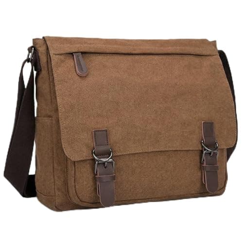 ChioSun Canvas Messenger Bag 15.6-17.3 Inch Crossbody Men's Shoulder Bags