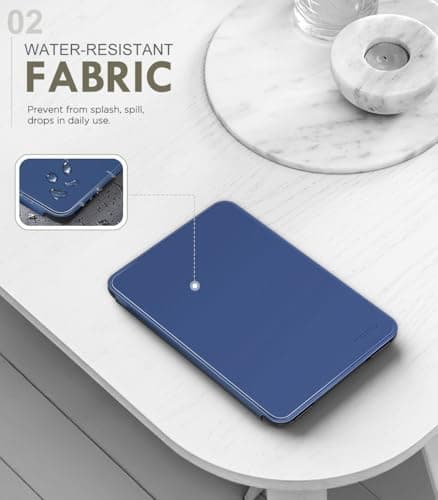 MoKo Case for 6" Amazon Kindle Basic 11th Gen 2024/2022, Navy Blue — view 3