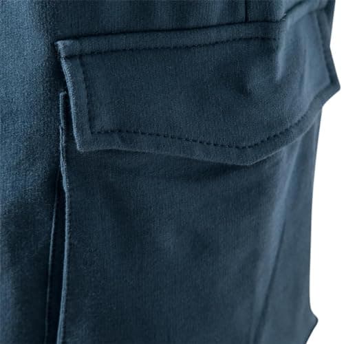 YUECIBAI Sports Running Shorts For Men Pocket Shorts For Men Cotton Casual Sport Short Pants Men Stretch Waist Sweatshorts Mens Shorts S Blue — view 5