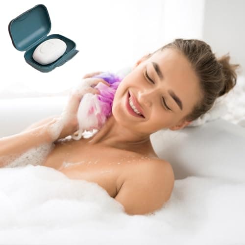3-in-1 Soap Case - Waterproof & Leakproof Soap Bar Holder with Lid - Portable for Shower & Travel (Black, White, Navy Blue) — view 6