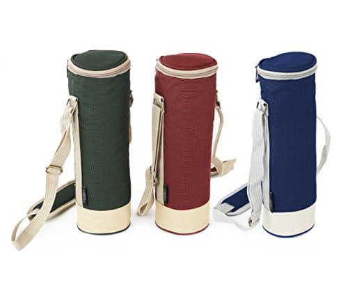 Greenfield Collection Insulated Solo Wine Bottle Cooler Bag for Picnic, Camping and Beach with Adjustable Carry Strap, Navy Blue — view 5