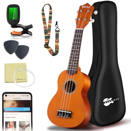 Soprano Ukulele Beginner Kit 21 Inch with Free Online Lesson Fast to Learn