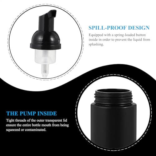 3pcs Ml Black Foaming Pump Bottle for Travel and Camping Use — view 6