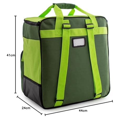 BRUBAKER Boot Bag 'Superfunction 2.0' Backpack holds complete Ski or Snowboard Equipment incl. Helmet! - Limited - Olive Green/Lime — view 5