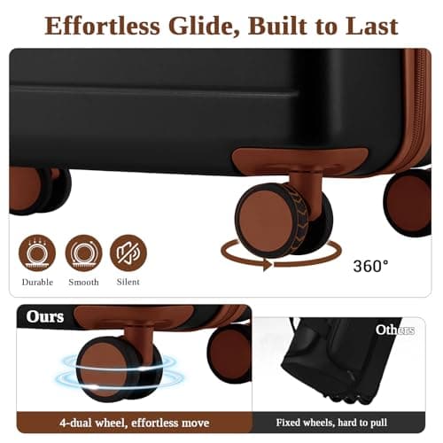 Kono 28 Inch Large Suitcase, Lightweight ABS+PC Luggage with 4 Wheels — view 5