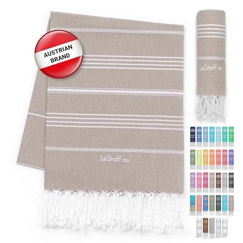 LeStoff Hammam Towel, Sauna Towel, 100% Organic Cotton, 95x180 cm, Beige