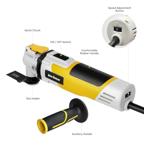 Enventor Oscillating Multi Tools, 280W 15000-22000 OPM, 6 Variable Speeds — view 2