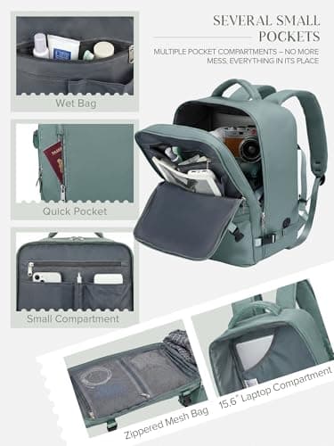 Hayayu Easyjet Cabin Bag 45x36x20 Underseat Travel Backpack Cabin Size — view 3