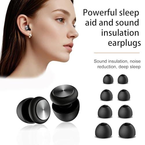 Ear Plugs for Sleep, 45dB Noise Reduction, Reusable Ultra Soft Silicone Hearing Protection earplugs for Side Sleepers, Social, Work, Focus & Noise Sensitivity, 8 Ear Tips (XS, S, M, L) — view 2