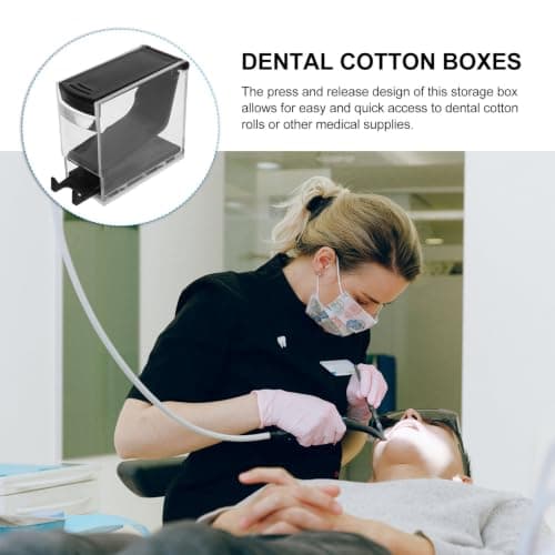 NIYANGLE 2pcs Portable Cotton Holder Organizer with Sealed Lid Plastic Press Type Storage Box for Cotton Rolls and Wool for Home and Travel Kit Use — view 3
