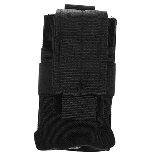 Healeved Mini Flashlight Pouch M5 Canvas Belt Hanging Bag Black