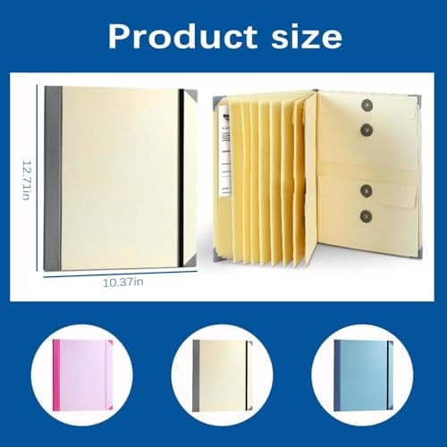 in Case I Die Binder, Life Book Document Organizer, Expanding File Folder with Pockets, Portable Folio for Birth Certificates, Passports, Important Papers Home Office School (Beige, One Size) — view 5