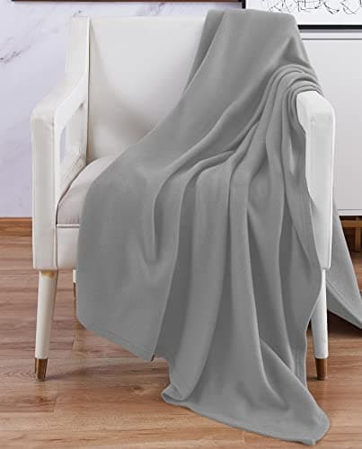 Adore Home Soft Warm Polar Fleece Blanket Large - Cosy Throw for Sofa, Bed, Travel, Car and Camping, 120x150cm, Grey — view 6