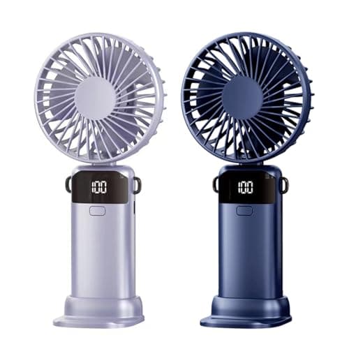 Somnr 2-Pack Handheld Fan Rechargeable, Handheld/Neck/Desk Personal Fan