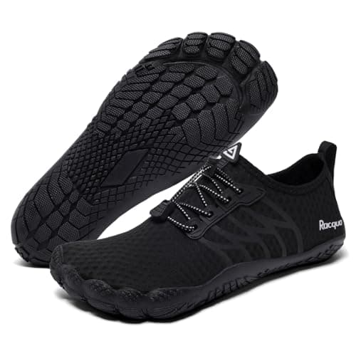 Racqua Water Shoes Mens Sea Womens Beach Swim Shoes Black EU 48=UK 13